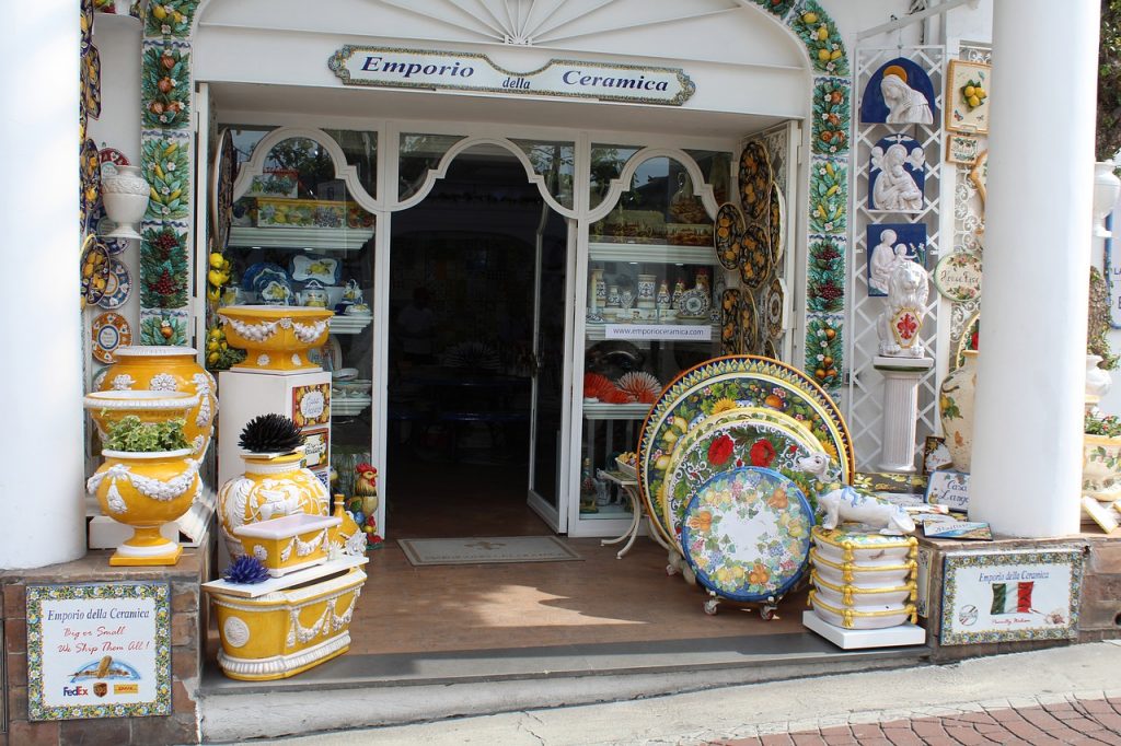 Ceramics shop in Positano