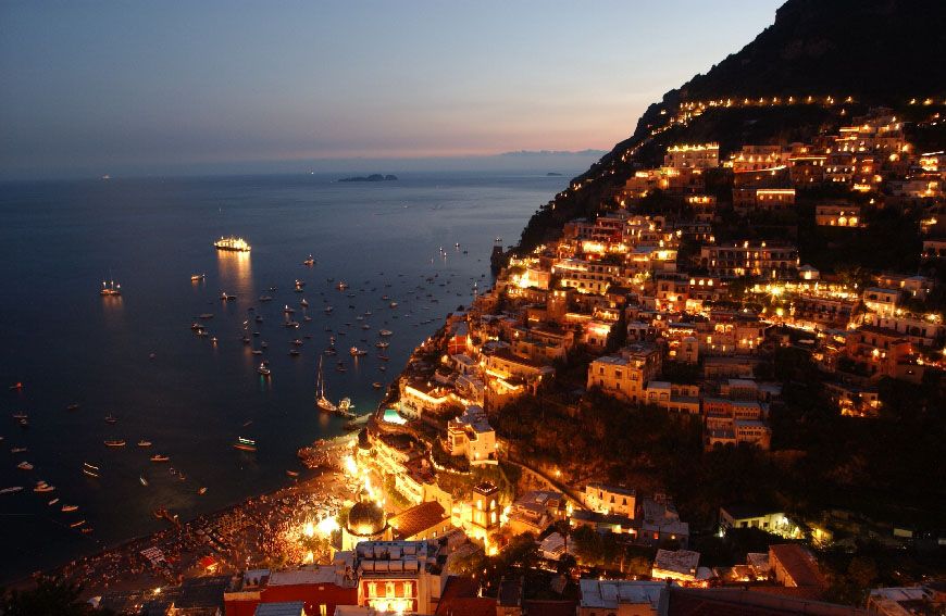 Positano at night