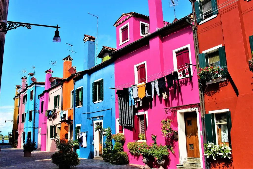 Colorful Burano houses
