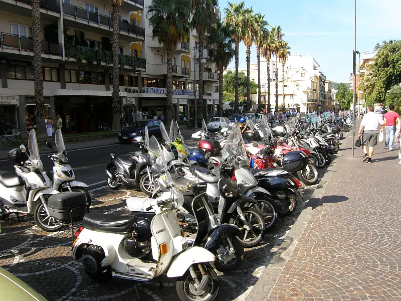 Scooter parking in Sorrento