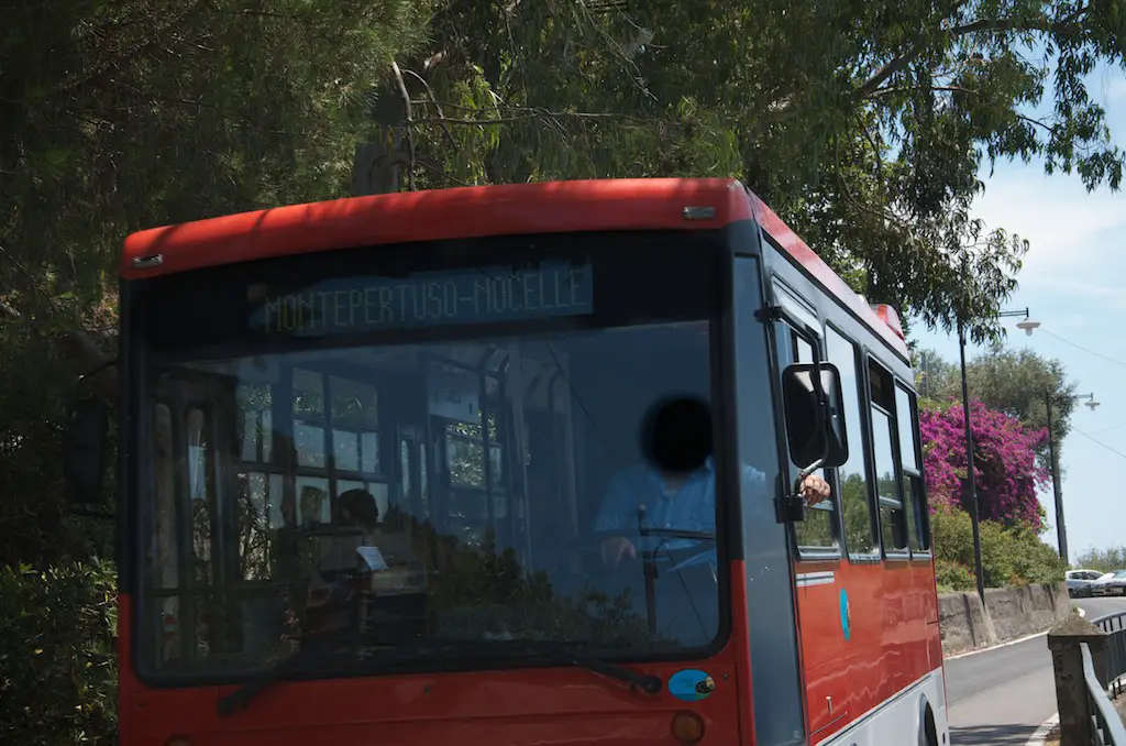 Bus from Positano to Montepertuso