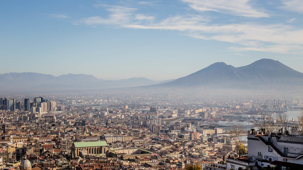 Naples from Amalfi town