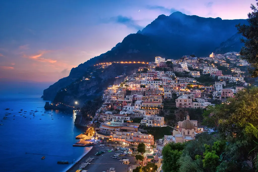 Positano from Amalfi town